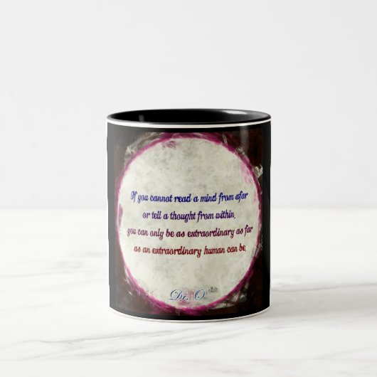 Außergewöhnlicher Mensch Zweifarbige Tasse (Mittel)
