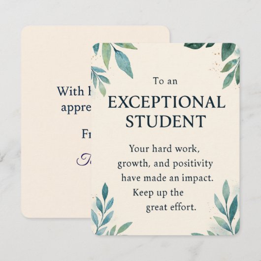 Außergewöhnlicher Schüler - Lehrer mit Inspiration (Vorne/Hinten)