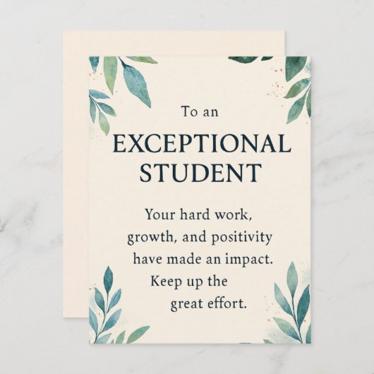 Außergewöhnlicher Schüler - Lehrer mit Inspiration (Vorne/Hinten)