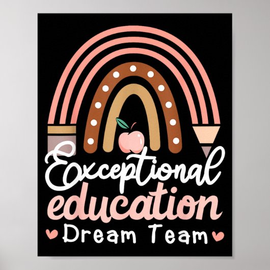 Außergewöhnliches Bildungstraumteam-Lehrer-Kunstwe Poster (Vorne)