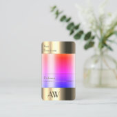 Außergewöhnliches Gold Glas kann Regenbogenflüssig Visitenkarte (Stehend Vorderseite)