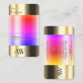 Außergewöhnliches Gold Glas kann Regenbogenflüssig Visitenkarte (Vorne/Hinten)