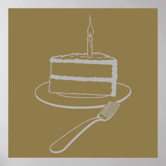 Außergewöhnliches Kuchen-Design, Geburtstag oder E Poster (Vorne)