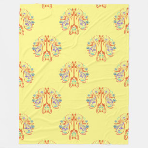 Außergewöhnliches spirituelles Symbol Muster 6 Fleecedecke