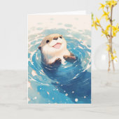 Außergewöhnliches Wassererlebnis Karte (Gelbe Blume)