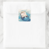 Außergewöhnliches Wassererlebnis Quadratischer Aufkleber (Tasche)