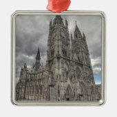Außerhalb der Basilika in Quito, Ecuador Ornament Aus Metall (Vorne)