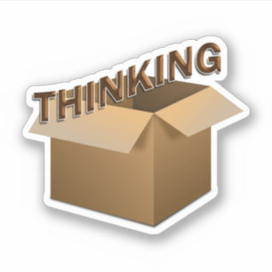 Außerhalb der Box denken Aufkleber