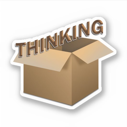 Außerhalb der Box denken Aufkleber (Vorderseite)