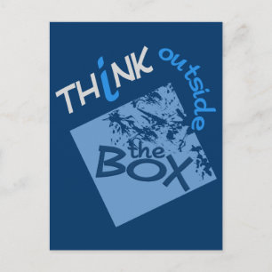 AUSSERHALB DER BOX-Postkarte Postkarte