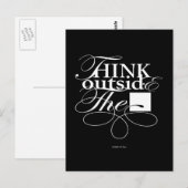 Außerhalb der Box Weißes Logo Postkarte (Vorne/Hinten)