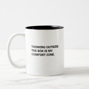 Außerhalb der Box Wohlfühlzone Kreativ Zweifarbige Tasse