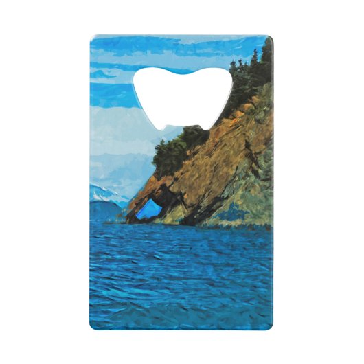 Außerhalb der Bucht von Seward Alaska Abstrakt Geldbeutel Flaschenöffner (Vorderseite)