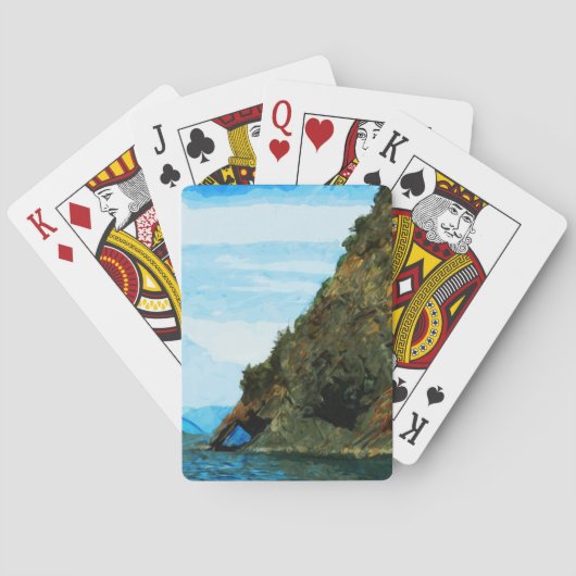 Außerhalb der Bucht von Seward Alaska Abstrakt Spielkarten (Rückseite)