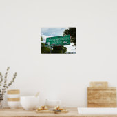 Außerhalb der Landesgrenzen gelegenes Wegzeichen, Poster (Küche)