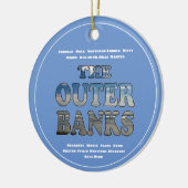 Außerhalb der Strandbänke - Text und Städte - OBX Keramik Ornament (Links)