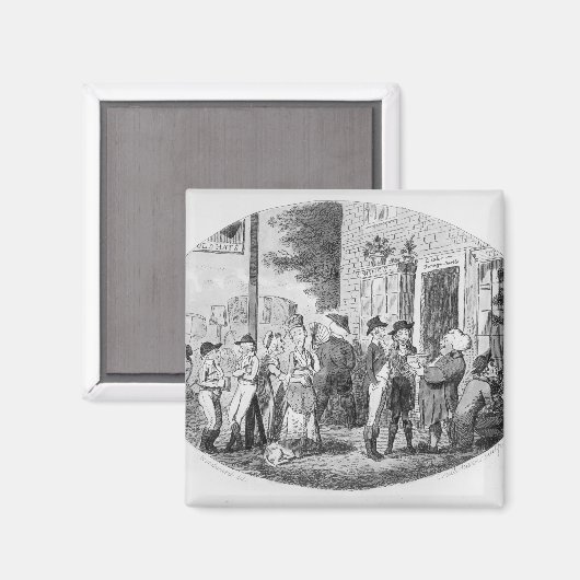 Außerhalb der Taverne Old Hats Magnet (Vorderseite/Rückseite)