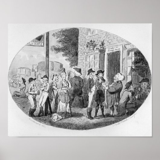 Außerhalb der Taverne Old Hats Poster (Vorne)