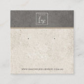 AUSSERHALB DER WEISSEN GRAUEN STUCKSTUD-OHRENANZEI QUADRATISCHE VISITENKARTE (Vorderseite)