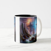 außerhalb der Welt — Zweifarbige Tasse (VorderseiteRechts)