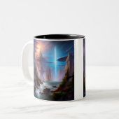 außerhalb der Welt — Zweifarbige Tasse (Vorderseite Links)
