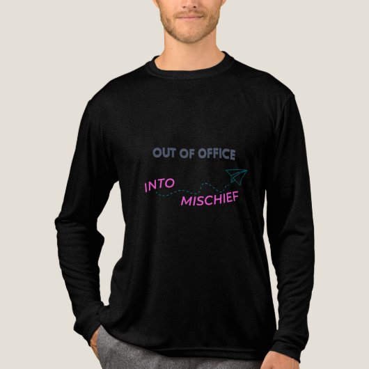 Außerhalb des Amtes. Into Mischief Tri-Blend Shirt (Vorderseite)