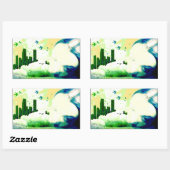 außerhalb des Bereichs liegen. Rechteckiger Aufkleber (Blatt)