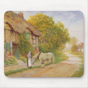 Außerhalb des Dorf-Gasthauses Mousepad