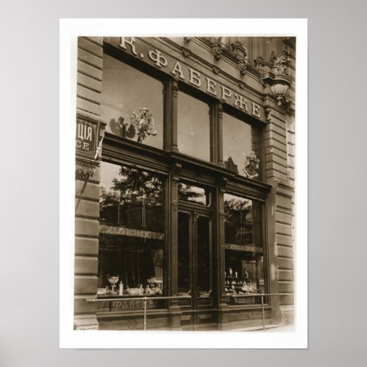 Außerhalb des Faberge Shops, St. Petersburg, Ohr Poster (Vorne)