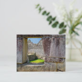 Außerhalb des Fensters Incan Postkarte (Stehend Vorderseite)