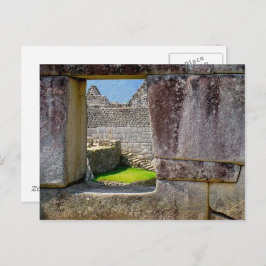 Außerhalb des Fensters Incan Postkarte (Vorne/Hinten)