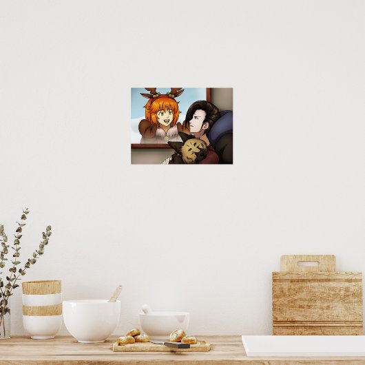 Außerhalb des Fensters Poster (Küche)