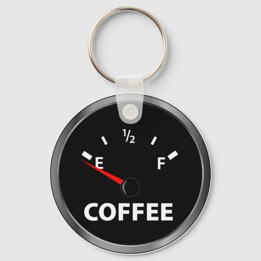 Außerhalb des Füllstandes von Kaffee Schlüsselanhänger (Vorderseite)
