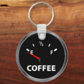 Außerhalb des Füllstandes von Kaffee Schlüsselanhänger (Vorderseite)