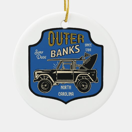 Außerhalb des NC-Abzeichens Keramik Ornament (Vorne)