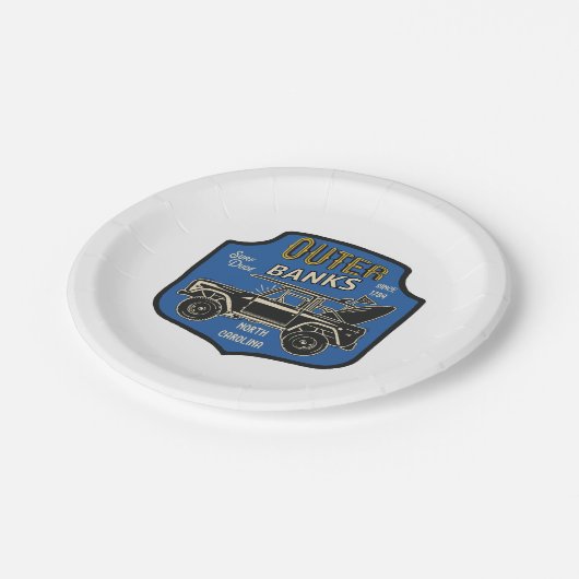 Außerhalb des NC-Abzeichens Pappteller (Schrägansicht)