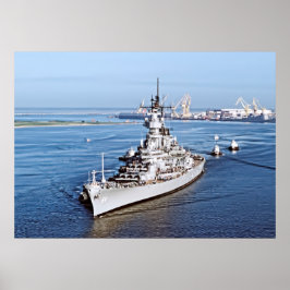 Außerhalb des Ruhestands: Kriegsschiff Wisconsin Poster