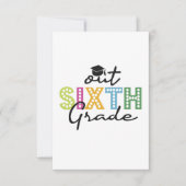 Außerhalb des Sechsten Abschlusses Senior Summer V Dankeskarte (Vorderseite)