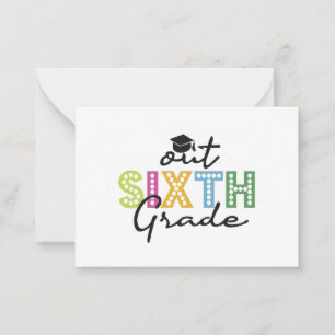 Außerhalb des Sechsten Abschlusses Senior Summer V Mitteilungskarte