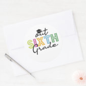 Außerhalb des Sechsten Abschlusses Senior Summer V Runder Aufkleber (Umschlag)