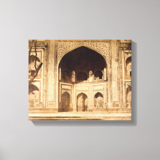 Außerhalb des Taj Mahal, wahrscheinlich illustrier Leinwanddruck (Vorderseite)