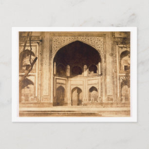 Außerhalb des Taj Mahal, wahrscheinlich illustrier Postkarte