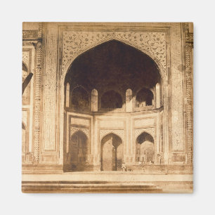 Außerhalb des Taj Mahals vermutlich illustriert i Magnet