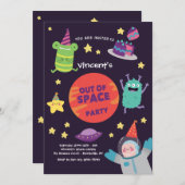 Außerhalb des Weltraums Party Einladung (Vorne/Hinten)