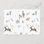 Außerhalb des Winters florale Hirschduschbücher Begleitkarte (Rückseite)