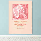 Außerhalb eines Hundes - Groucho Marx Zitat Leinwanddruck (Insitu (Holzboden))