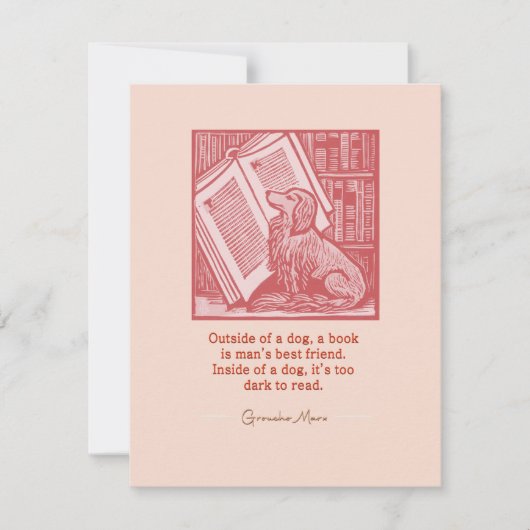 Außerhalb eines Hundes Mitteilungskarte (Vorderseite)