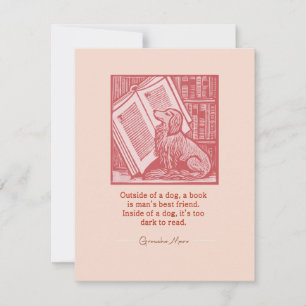 Außerhalb eines Hundes Mitteilungskarte