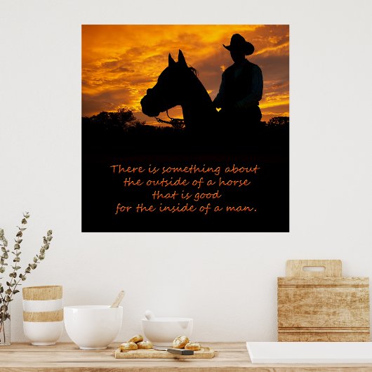 Außerhalb eines Pferdes Poster (Küche)