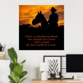 Außerhalb eines Pferdes Poster (Heimbüro)